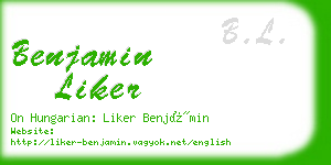 benjamin liker business card